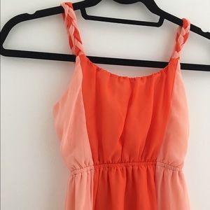 Soprano orange high-low dress