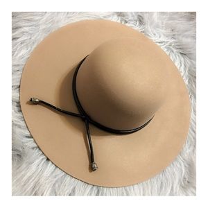 Luxe Nude Hat w/ Vegan Leather Tie