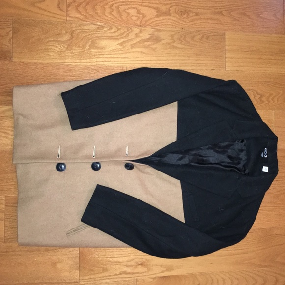 UO Wool Colorblock Coat - Picture 2 of 4