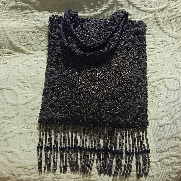 Stunning Brown and Bronze Beaded Evening Purse