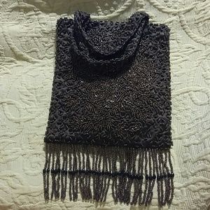 Stunning Brown and Bronze Beaded Evening Purse