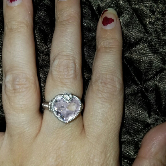 Judith Ripka Gorgeous pink heart ring