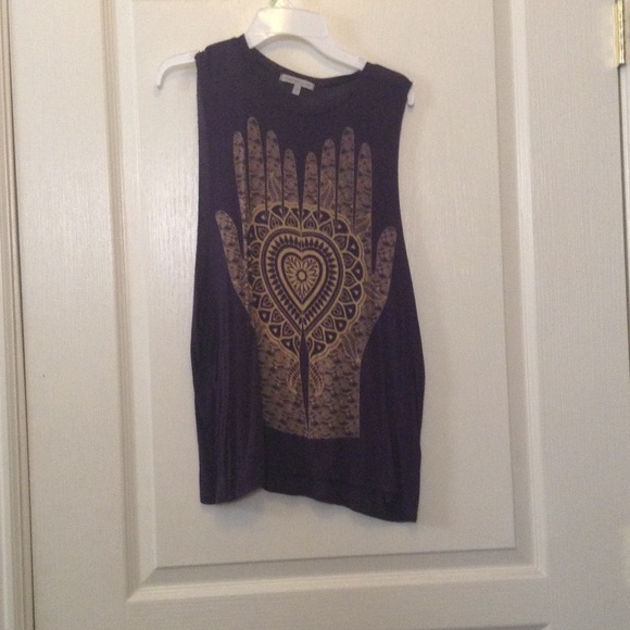 Purple boho hand shirt