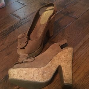 Jessica Simpson Suede and Cork Slingback Heel 8