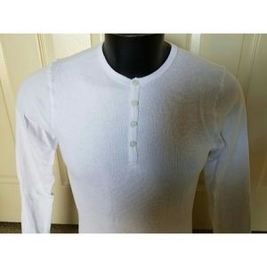 POV Shirts - NEW POV White Longsleeve Henley Polo Shirt Small S POV Shirts - NEW POV White Longsleeve Henley Polo Shirt Small S