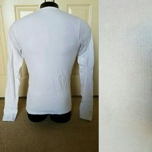 POV Shirts - NEW POV White Longsleeve Henley Polo Shirt Small S POV Shirts - NEW POV White Longsleeve Henley Polo Shirt Small S