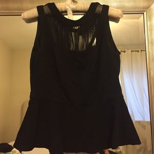 Black peplum top