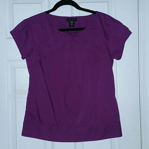 COMFY PURPLE CAPSLEEVE TOP/SHIRT w/COOL DETAILING