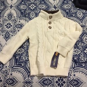 2T Toddler boys cream sweater