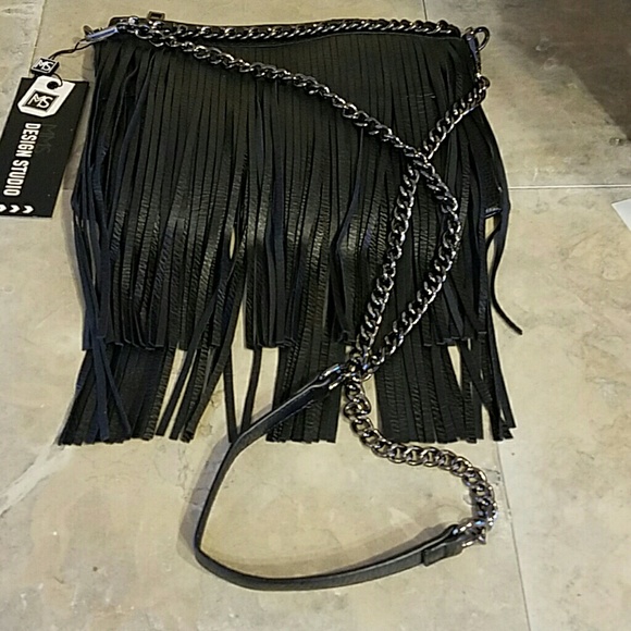 Cute fringed black purse