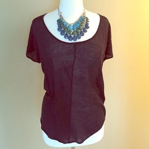 Navy lace layer top.