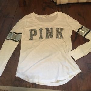 Victoria's Secret PINK log sleeve shirt S