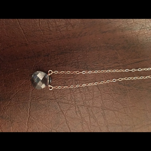 Sterling silver necklace with Swarovski crystal