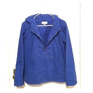 Royal blue J. Crew anorak, size S.