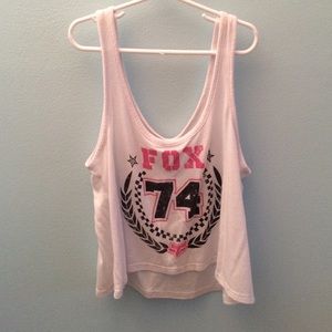 Fox sleeveless crop top