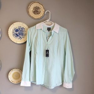 Button down green shirt