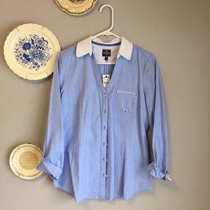 Button down shirt blue