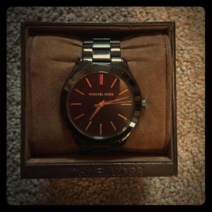 Michael Kors watch- black with gold accent