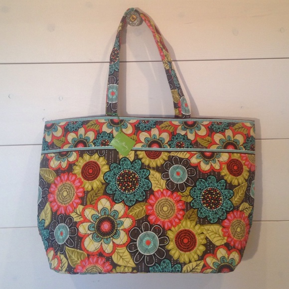 Vera Bradley Grand Tote Flower Shower