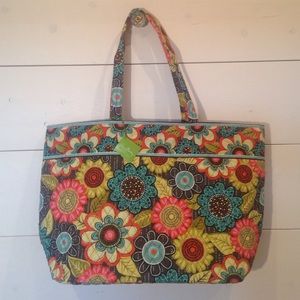 Vera Bradley Grand Tote Flower Shower