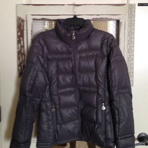 Women's packable down coat. Grey. Size medium