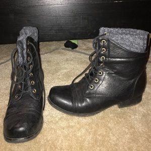 Black Combat Style Booties