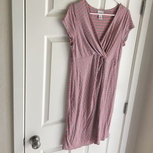 Stripped Maternity Dress