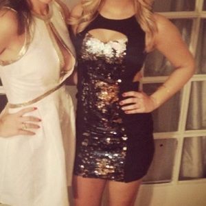 Black sequin dress.  size small. New Year's Eve