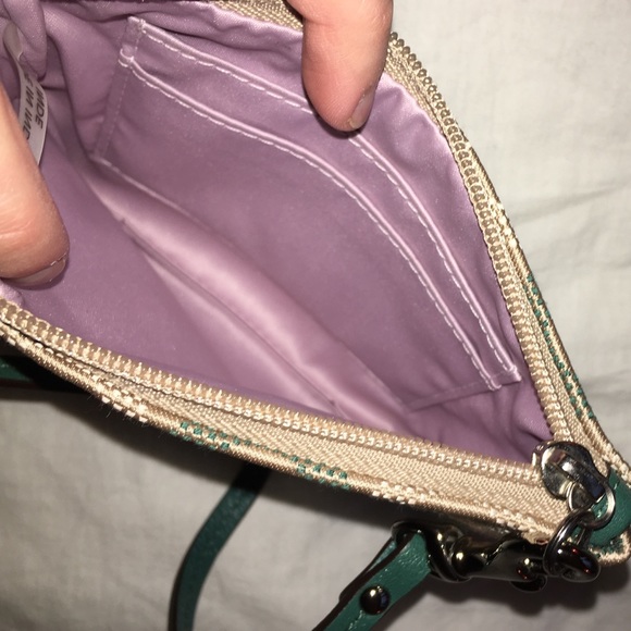 Emerald Coach Logo Wristlet - Picture 3 of 4