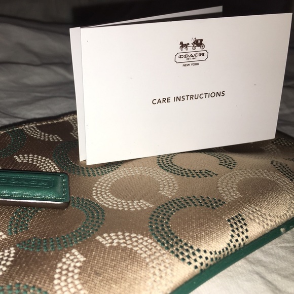 Emerald Coach Logo Wristlet - Picture 4 of 4