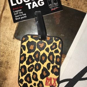 Leopard luggage tag new never used cheetah