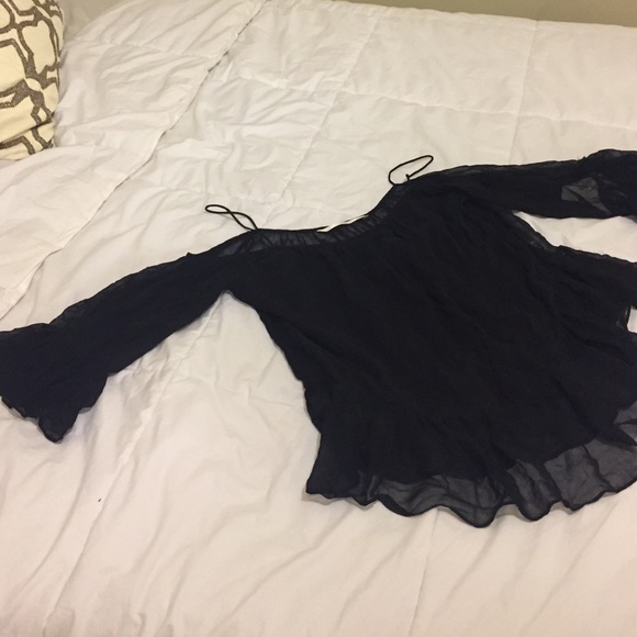 Sheer black top
