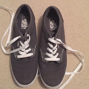 Gray lace up vans