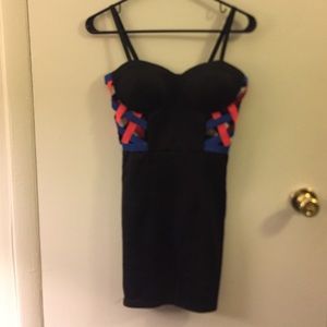 Black with side cutouts dress. Size small