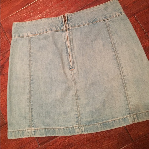 Free people blue jean skirt - Picture 2 of 3