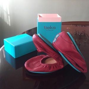 TIEKS CARDINAL RED BALLET FLATS