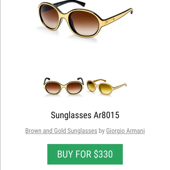 Giorgio Armani AR8015 gold/black sunglasses main image 4