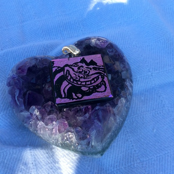 Dichroic Engraved Pendant