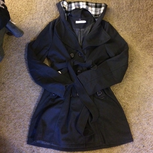 Grey mid thigh jacket