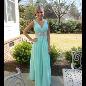 Sherri Hill Mint Prom Dress