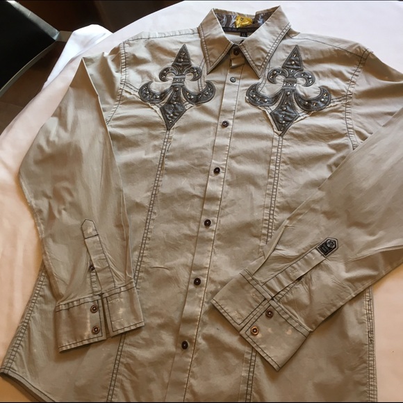 Mens Roar long sleeve dress shirt