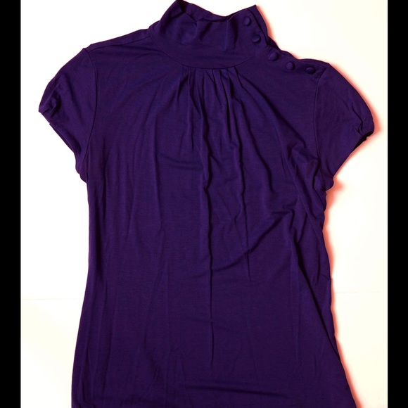 Royal purple cap sleeved top