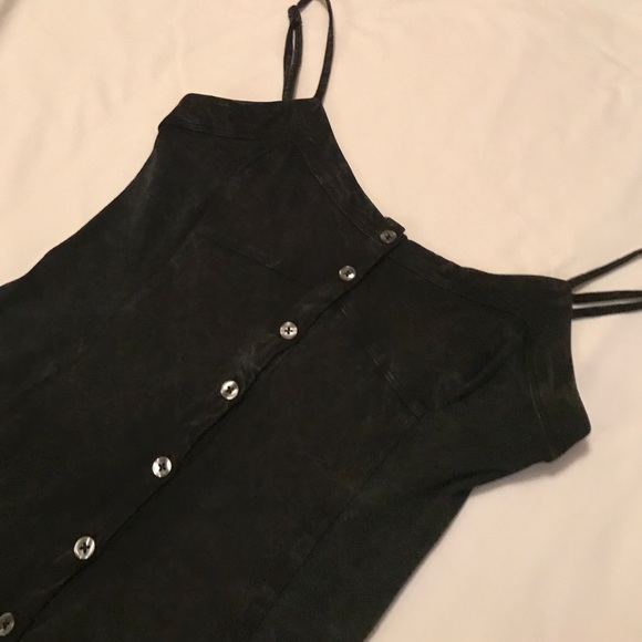 Black Skater Dress with Buttons