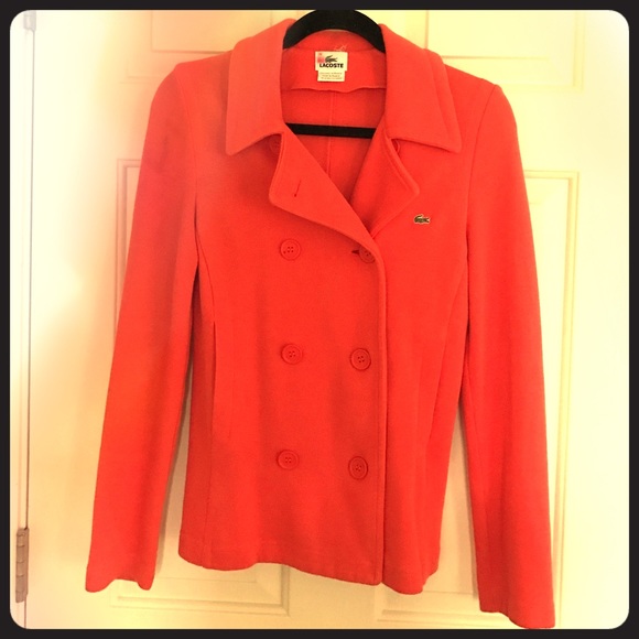Lacoste Coral Blazer Sweater Jacket Size 36