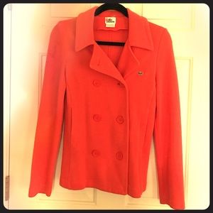 Lacoste Coral Blazer Sweater Jacket Size 36