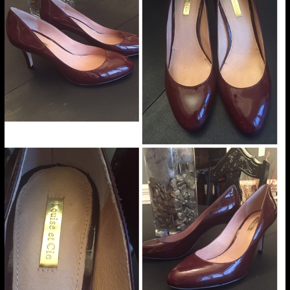 Wine/Burgundy heels Louise er Cie size 8