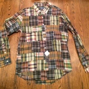 Ralph Lauren Maidstone Custom Fit Madras Button