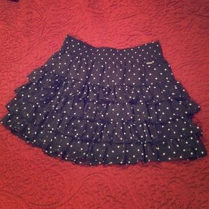 Blue polka dot skirt