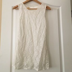 White Lace Detail Dress