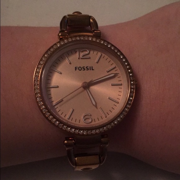 Rose Gold Fossil Watch
